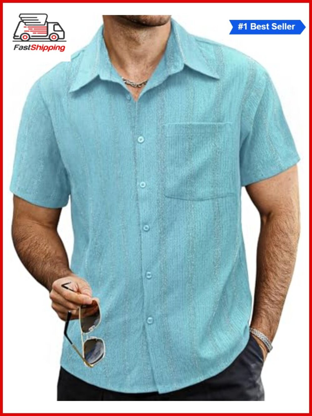 ✨ Men's Button Down Short Sleeve Shirt Polyester Spandex Hawaiian Beach Summer